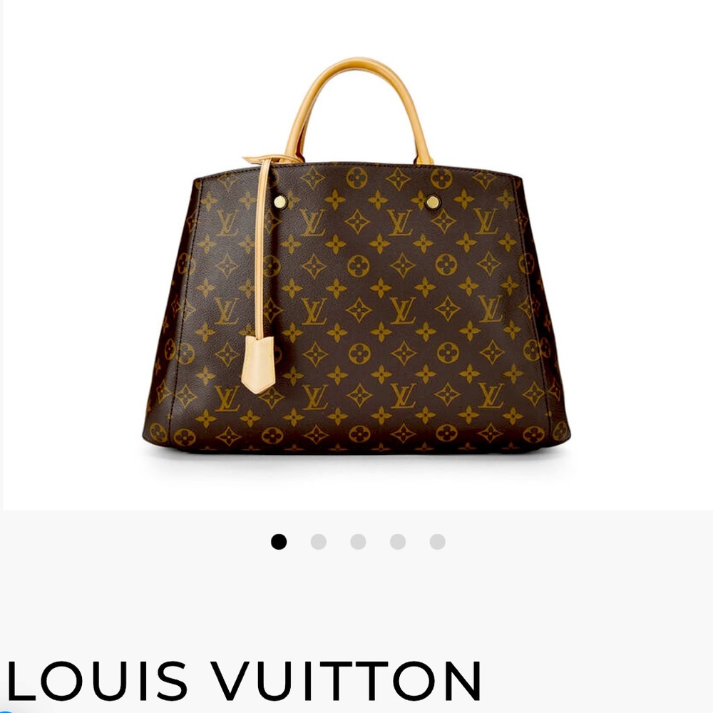 Monogram Canvas Montaigne GM- Large Travel Handbag removable strap. Lock/ key 🔐 - Picture 3 of 13